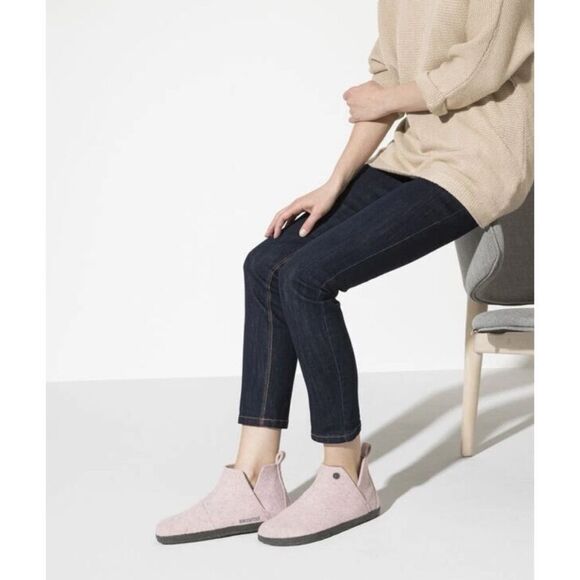 Birkenstock Womens Andermatt Ankle Wool Bootie - Soft Pink Size 38/7 - Picture 2 of 12
